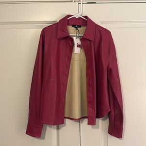 7 For All Mankind Pink Leather Jacket